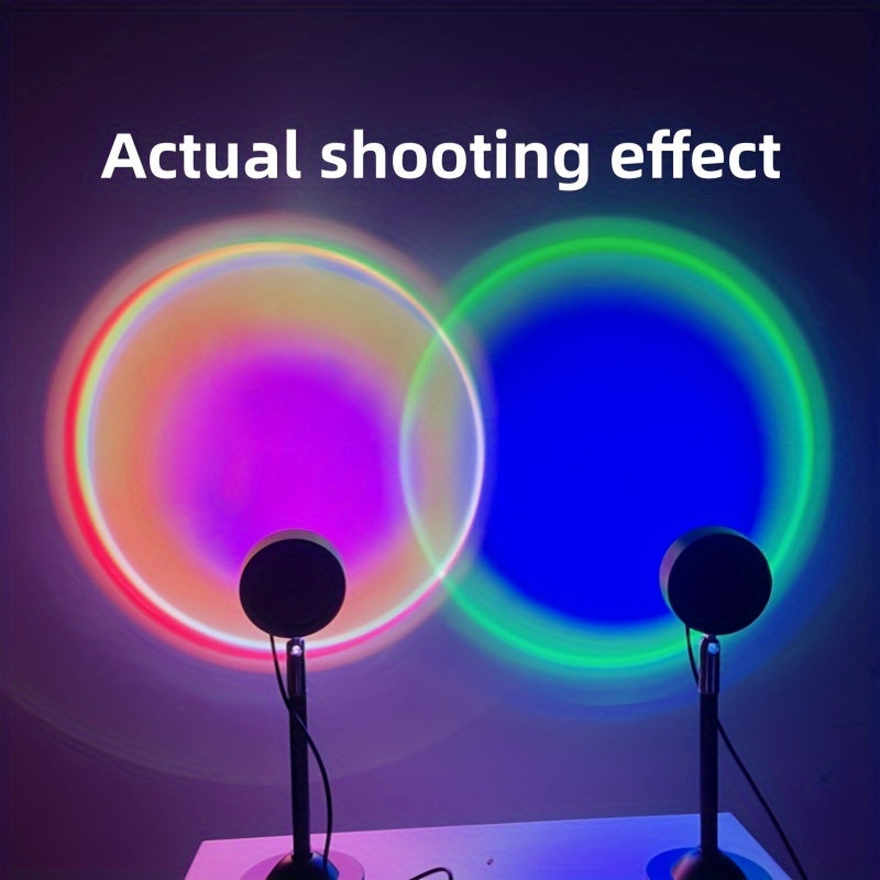 Small Sunset Atmosphere Lamp - Bedside Night Light for Bedroom - Christmas Decoration