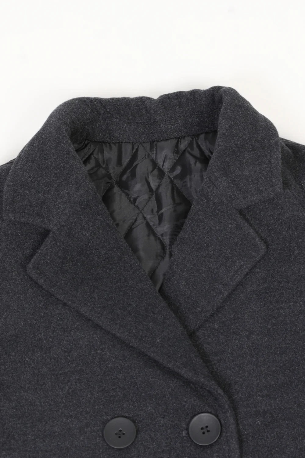 Boy's Quilted Lined Double Breasted Wool Peacoat-2
