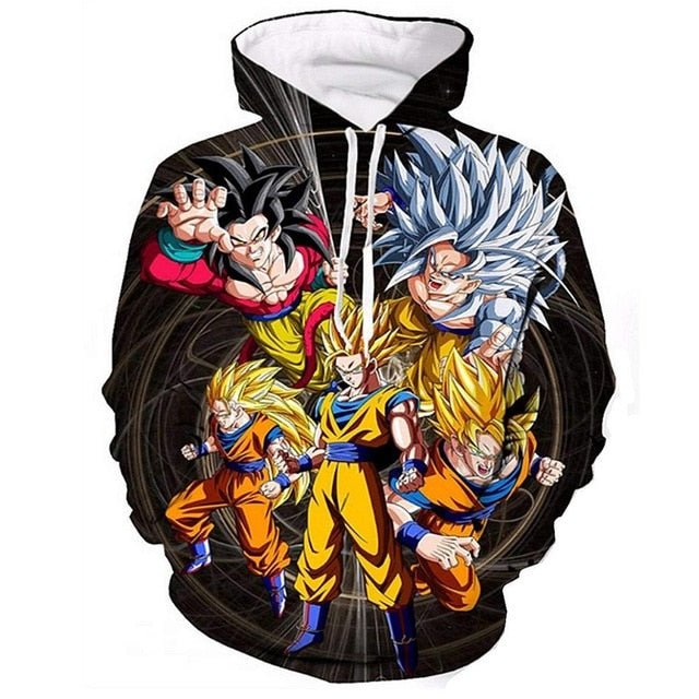 Dragon Ball Z Hoodies 3D Hooded Pullover Coats Sportswear Sweatshirt Dragonball Super Saiyan Son Goku Vegeta Outfit Outwear Tops-16