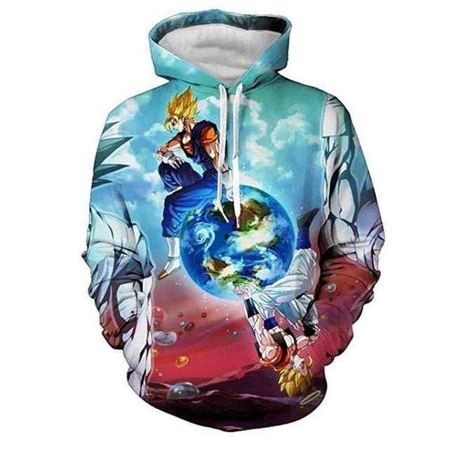 Dragon Ball Z Hoodies 3D Hooded Pullover Coats Sportswear Sweatshirt Dragonball Super Saiyan Son Goku Vegeta Outfit Outwear Tops-14