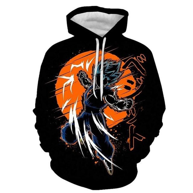 Dragon Ball Z Hoodies 3D Hooded Pullover Coats Sportswear Sweatshirt Dragonball Super Saiyan Son Goku Vegeta Outfit Outwear Tops-9