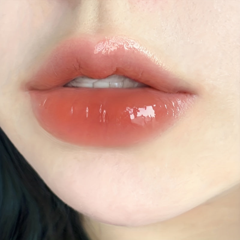 6 Color Lip Glaze, Cute Little Bear, Mirror Gloss, Jelly Lips With Sparkling Light Dew Water, Long-lasting Stain Resistant Transparent Film Forming Lip Gloss, Full Lip Color