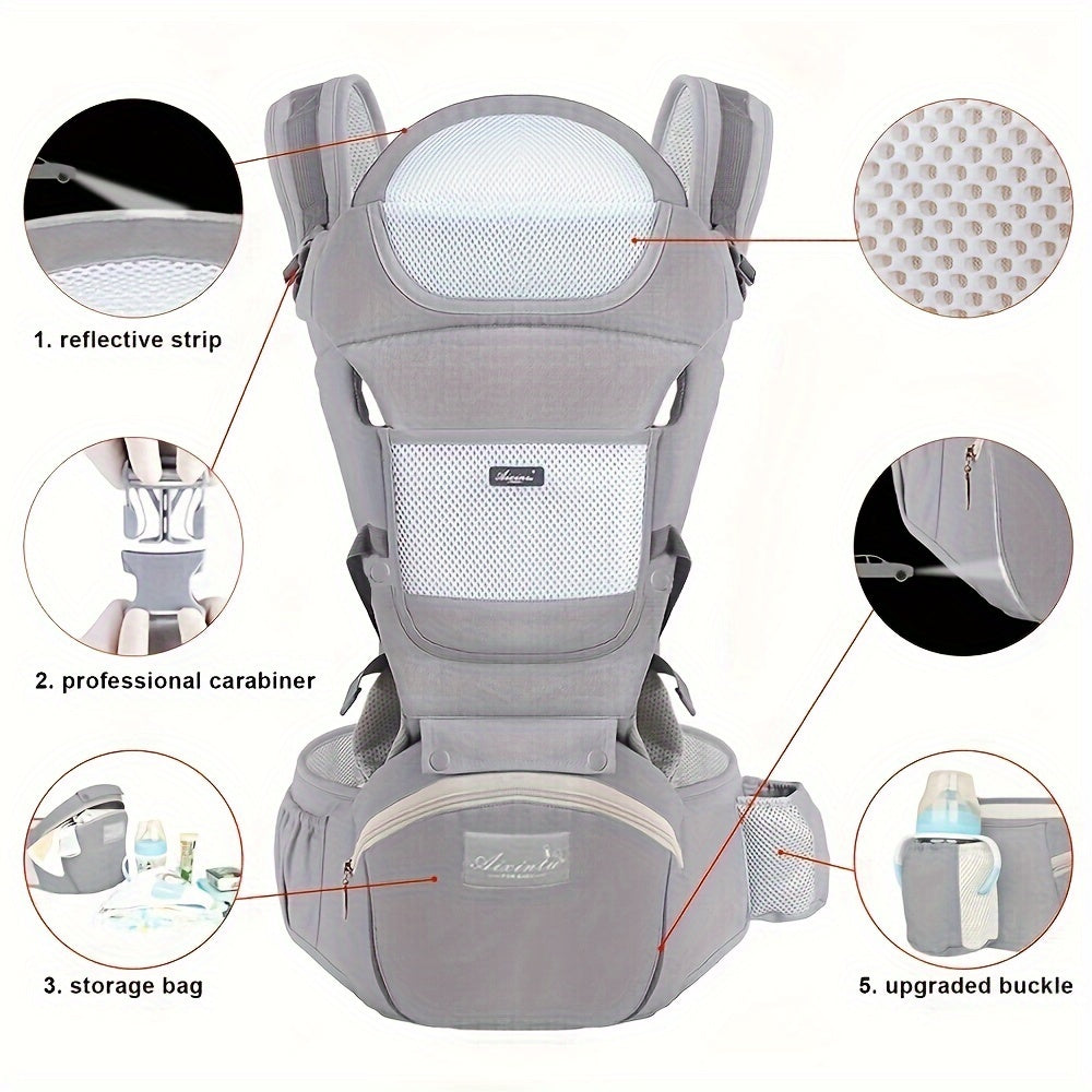 Polyester-cotton Breathable Style, Skin-friendly And Breathable Baby Multi-functional Strap Waist Stool Mechanical Design Labor-saving Artifact