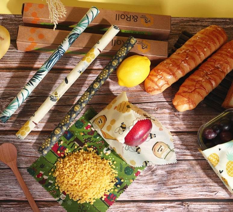 Grade Custom Size Pattern Reusable Eco friendly Food Beewax wrap