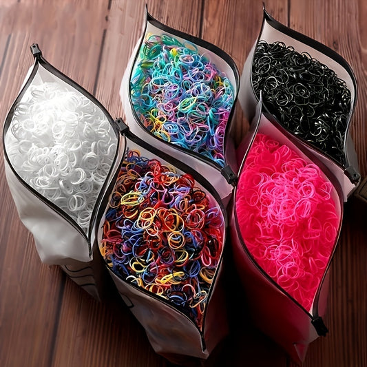 1000pcs 1000 Pcs Colorful High Elastic Hair Ties for Girls and Teens - Party Favors, Holiday Gifts