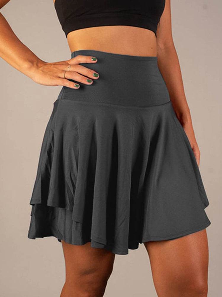 High Waist Belly Contracting Running Short Skirt Anti-exposure Yoga Skirt