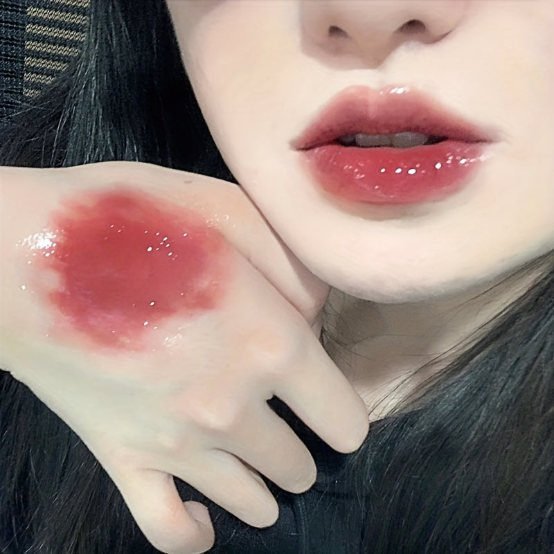 6 Color Lip Glaze, Cute Little Bear, Mirror Gloss, Jelly Lips With Sparkling Light Dew Water, Long-lasting Stain Resistant Transparent Film Forming Lip Gloss, Full Lip Color