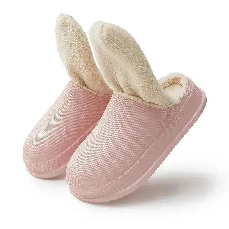EVA Autumn And Winter Feeling Plus Size Couple Waterproof Non-slip Warm Home Cotton Slippers