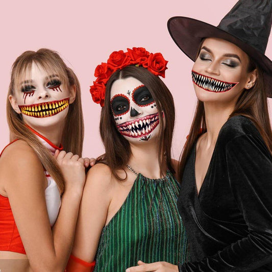 18 Pieces Of Scary And Realistic Design Halloween Temporary Tattoo Stickers