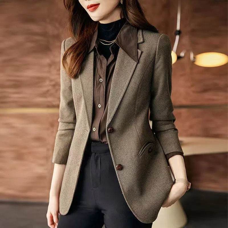 Fashion Personality Woolen Business Formal Blazer jacket Women