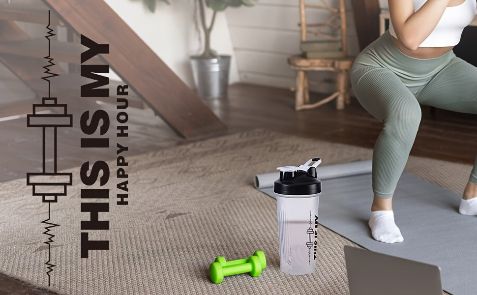 20.29oz Leak-Proof Protein Shaker Bottle for Smoothies and Fitness, BPA-Free Blender Cup for Sports and Gym Workouts