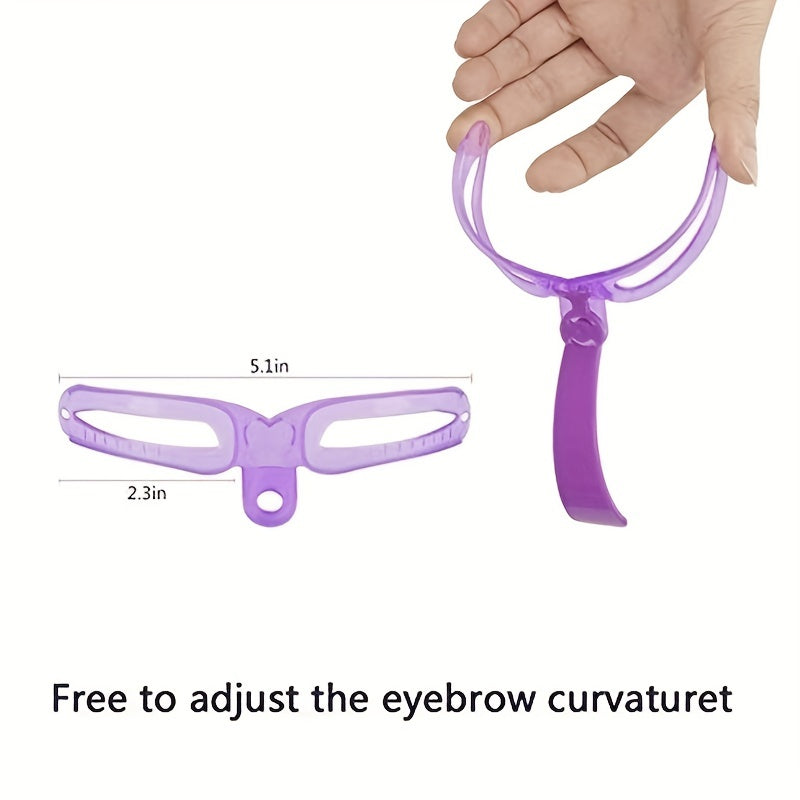 8-Piece Eyebrow Stencil Set: Low Allergenic, Silicone Brushes, ABS Plastic Handles - Perfect for All Skin Types
