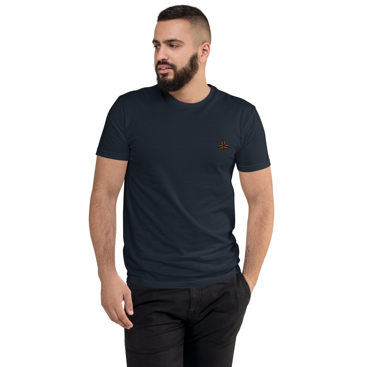 Coffee Clover Men's Fitted T-Shirt-4