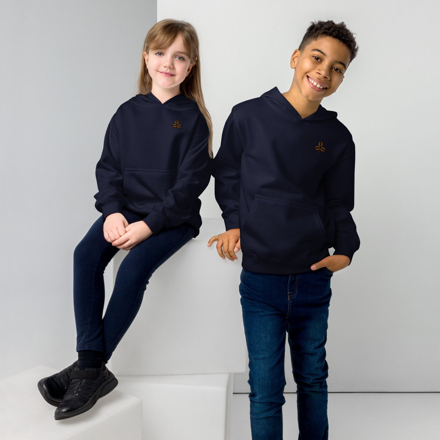 Coffee Clover Kids Fleece Hoodie-1
