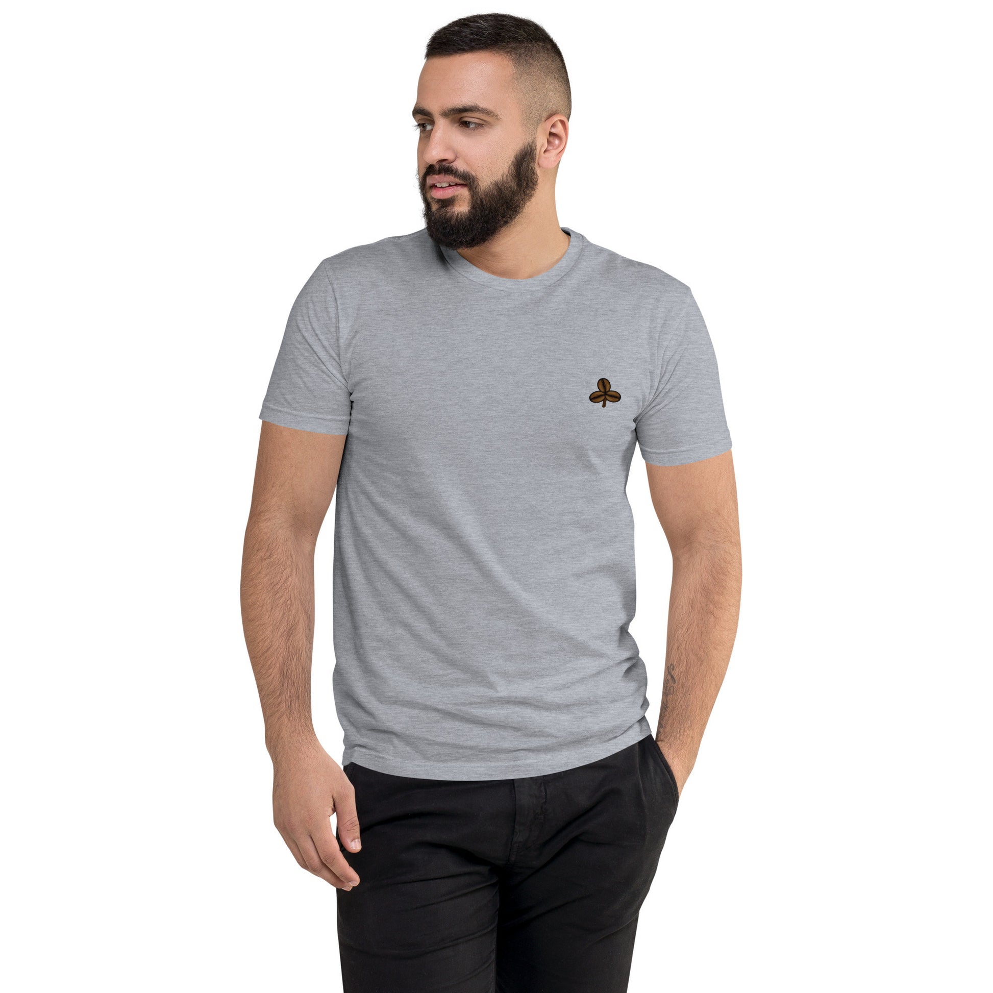 Coffee Clover Men's Fitted T-Shirt-7