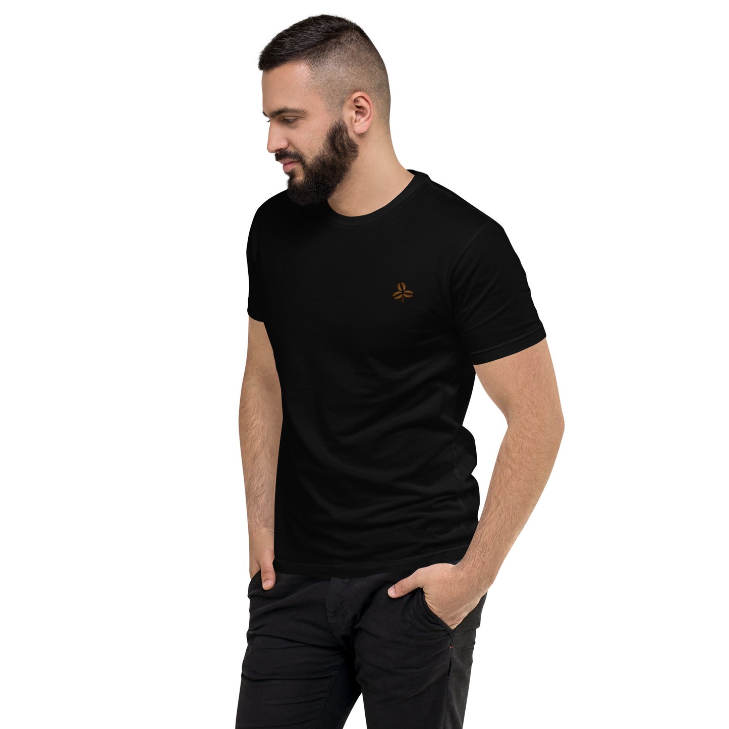 Coffee Clover Men's Fitted T-Shirt-2
