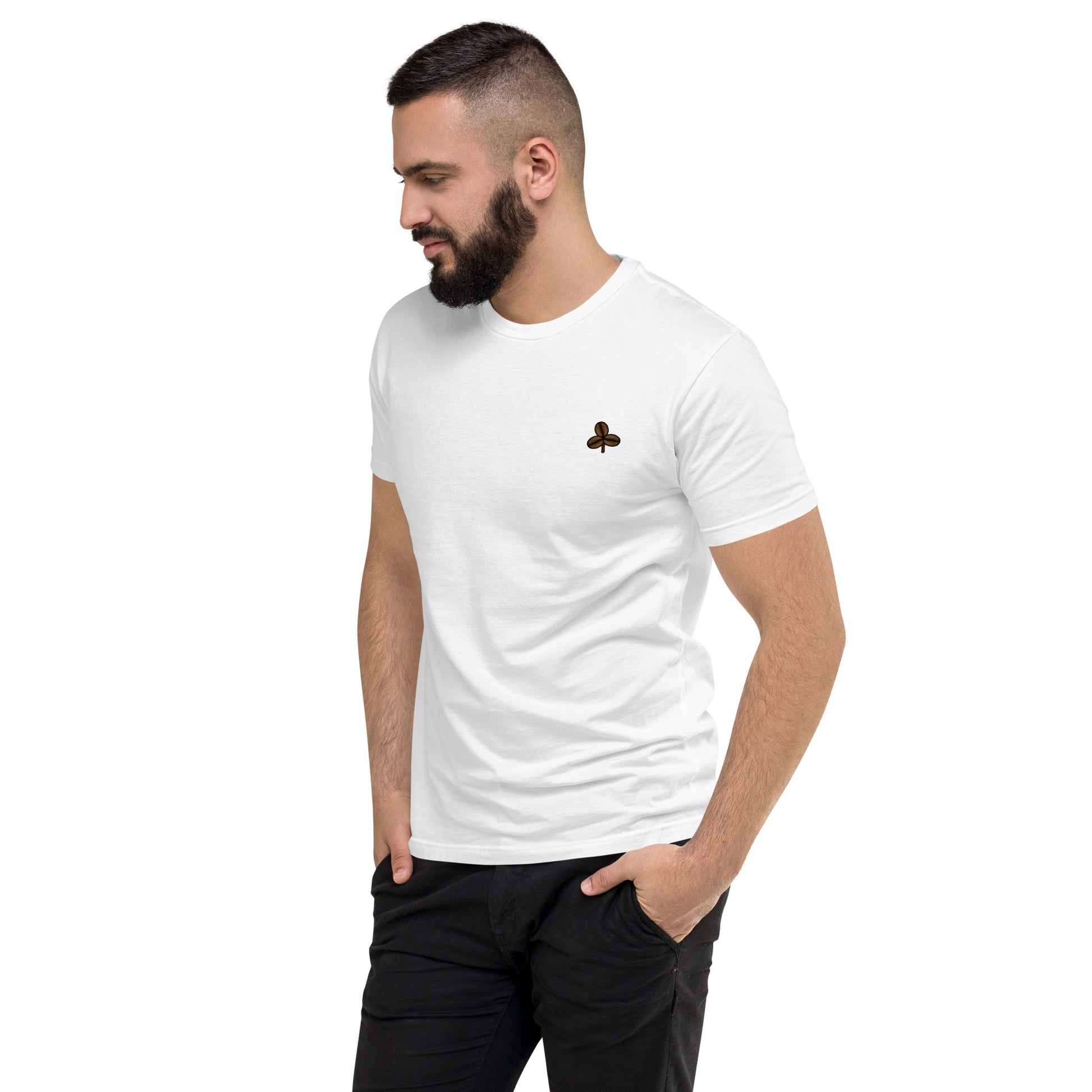 Coffee Clover Men's Fitted T-Shirt-11