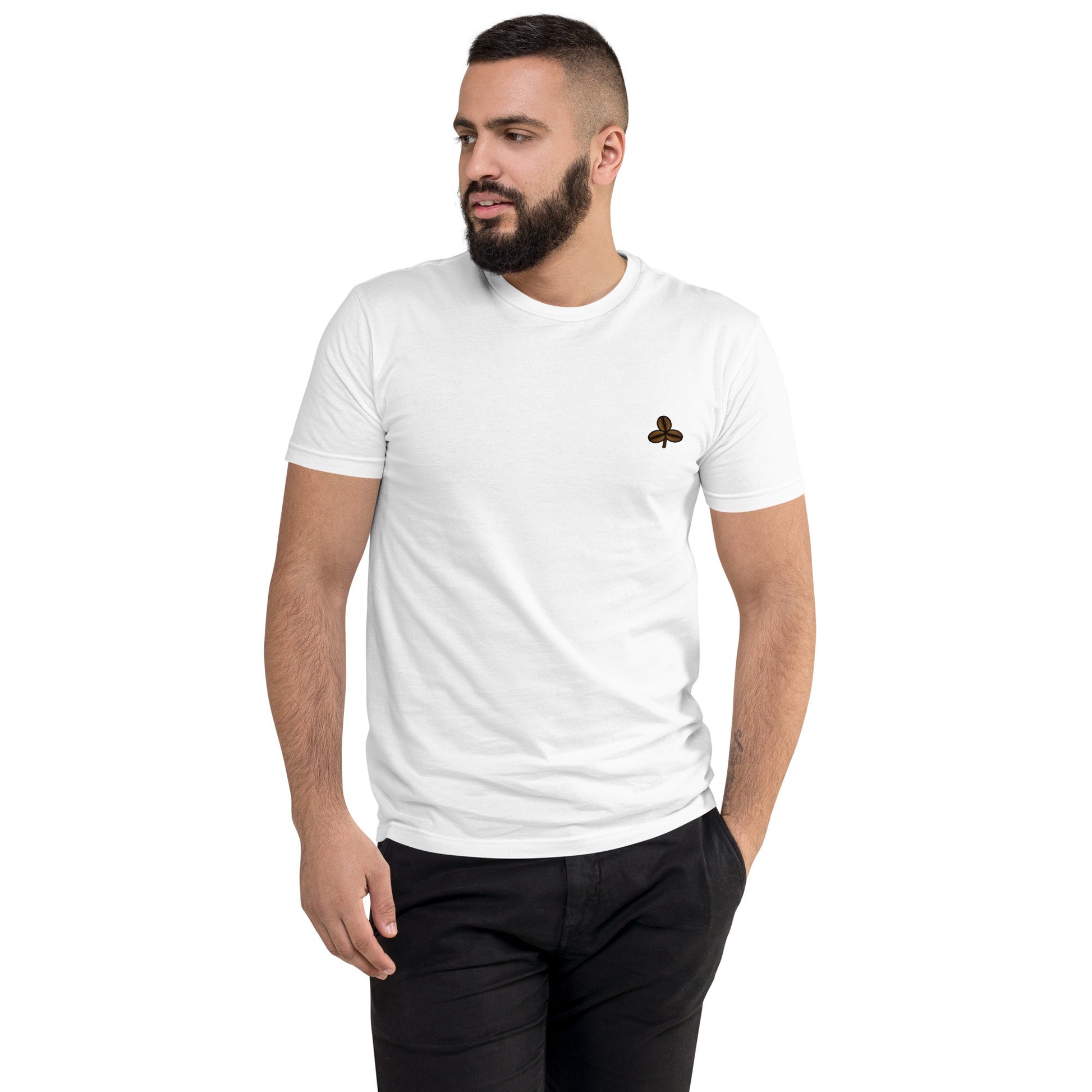 Coffee Clover Men's Fitted T-Shirt-10