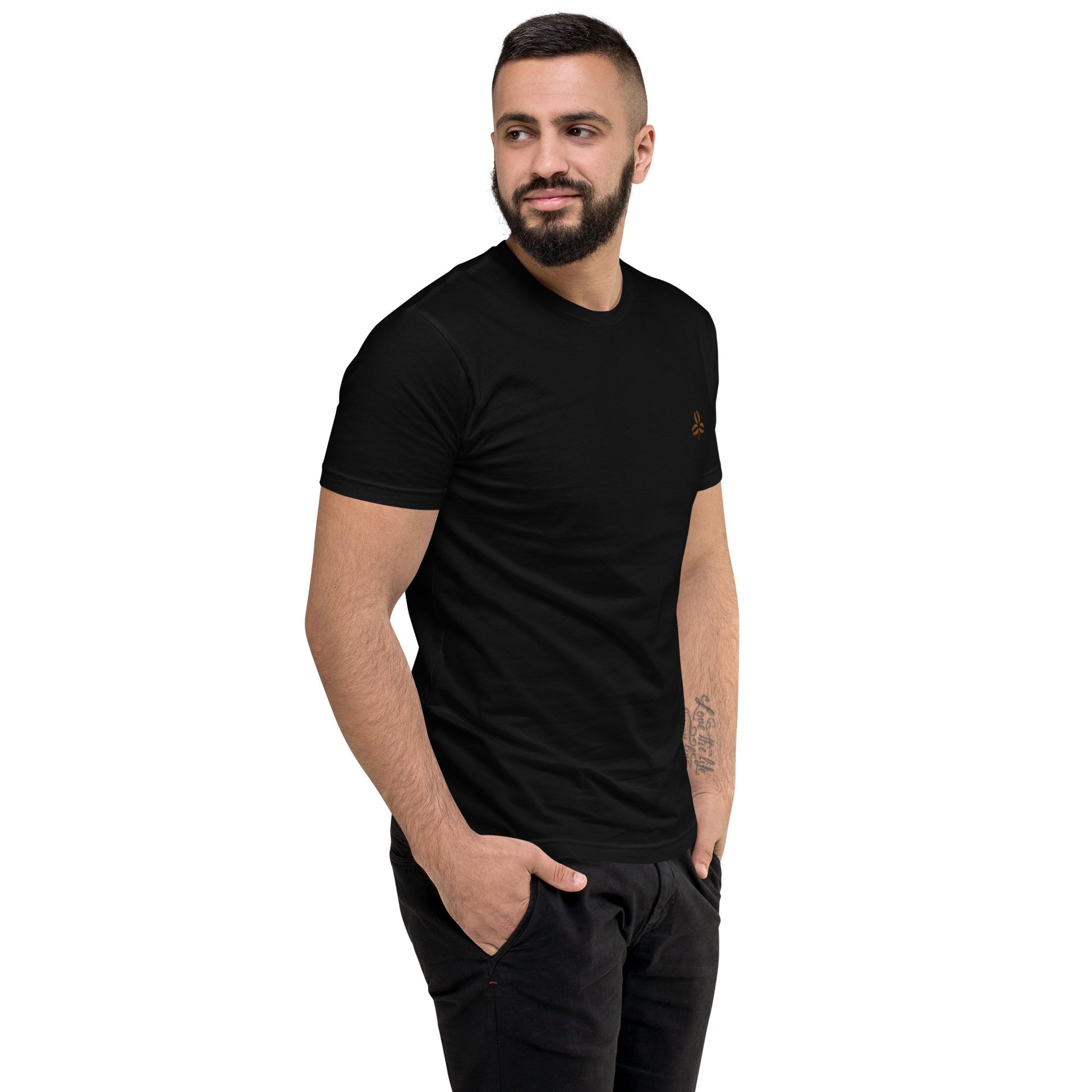 Coffee Clover Men's Fitted T-Shirt-3