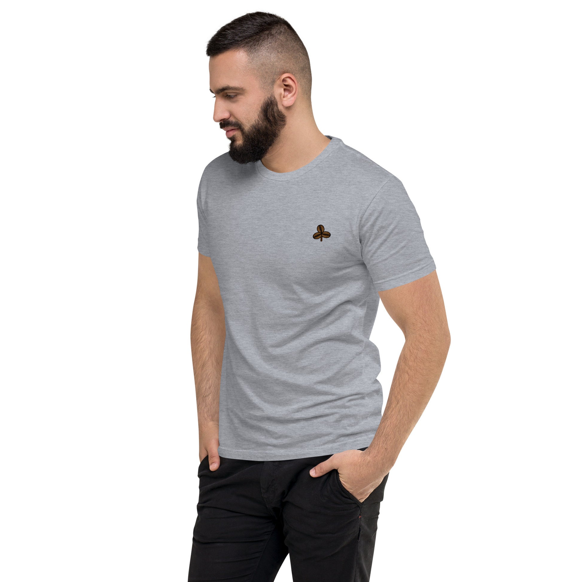 Coffee Clover Men's Fitted T-Shirt-8