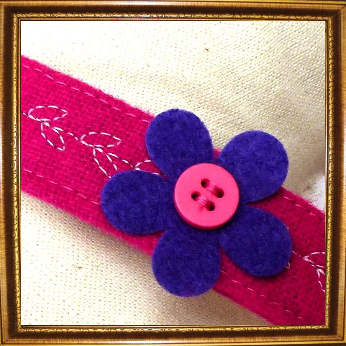Prediletto Handmade Pretty Flower Dog Collar-1