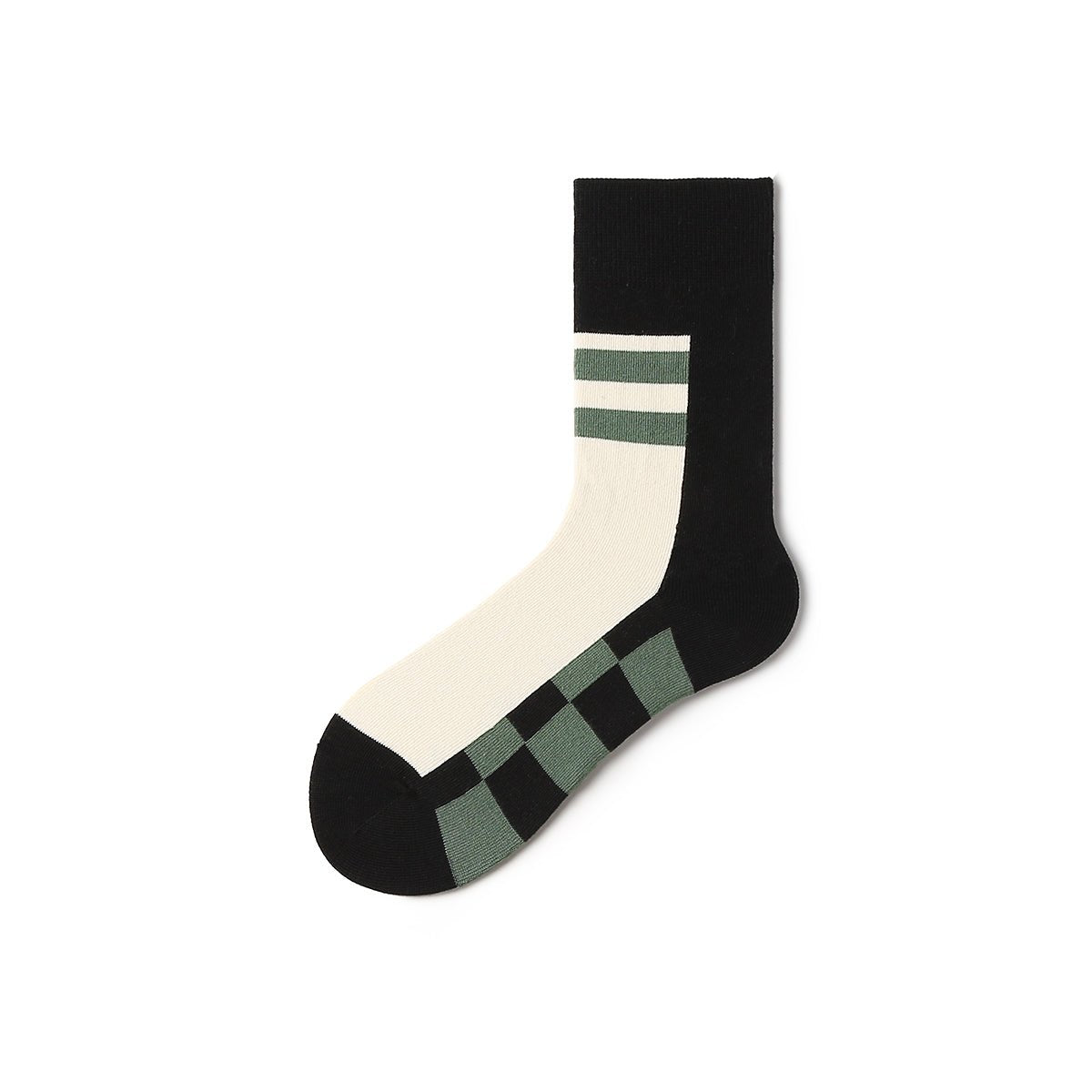 Geometric Space All-season Men Active 5pcs Crew Socks Set-4