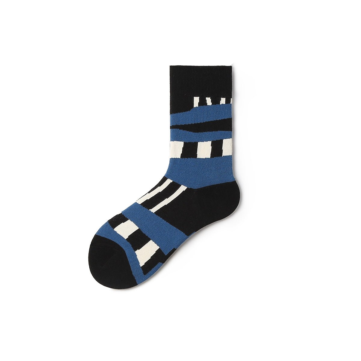 Geometric Space All-season Men Active 5pcs Crew Socks Set-1