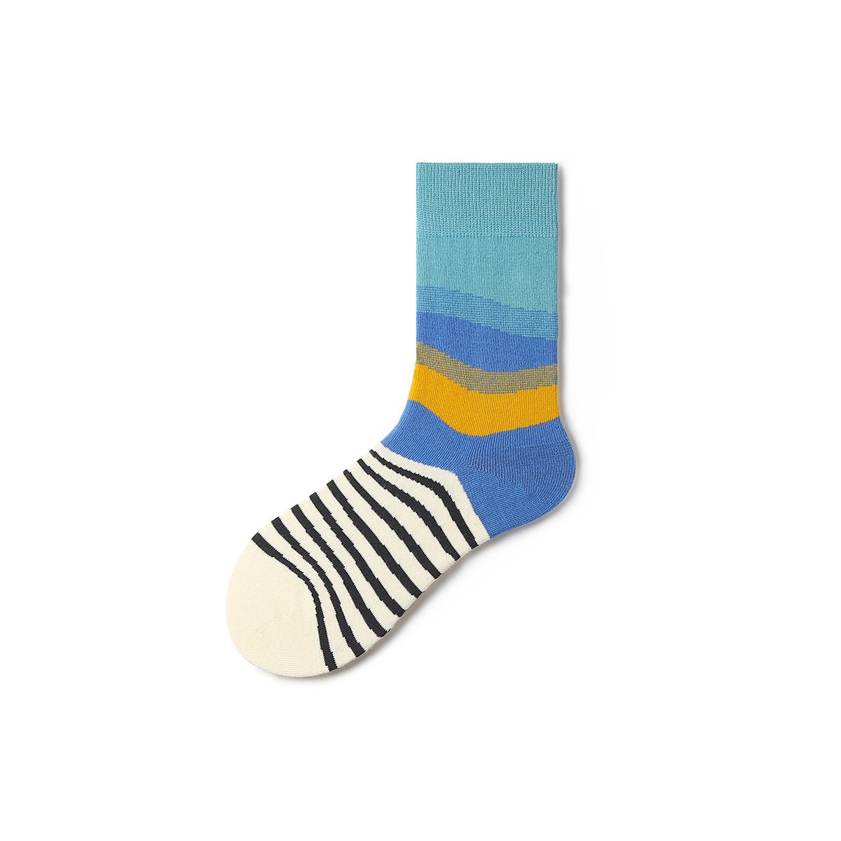 Geometric Space All-season Men Active 5pcs Crew Socks Set-3