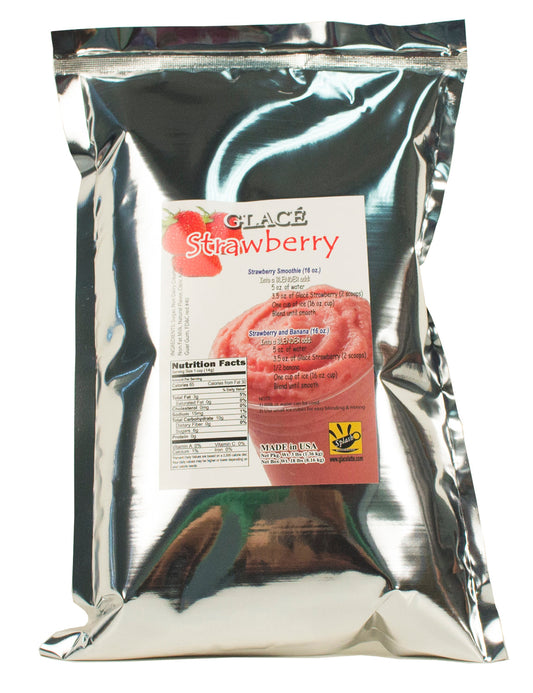 Strawberry 4 in 1 Mix for Bubble Tea, Smoothies, Lattes and Frappes, 3 lbs. Bag (Case 6 x 3 lbs. Bags) - Made in the USA-0