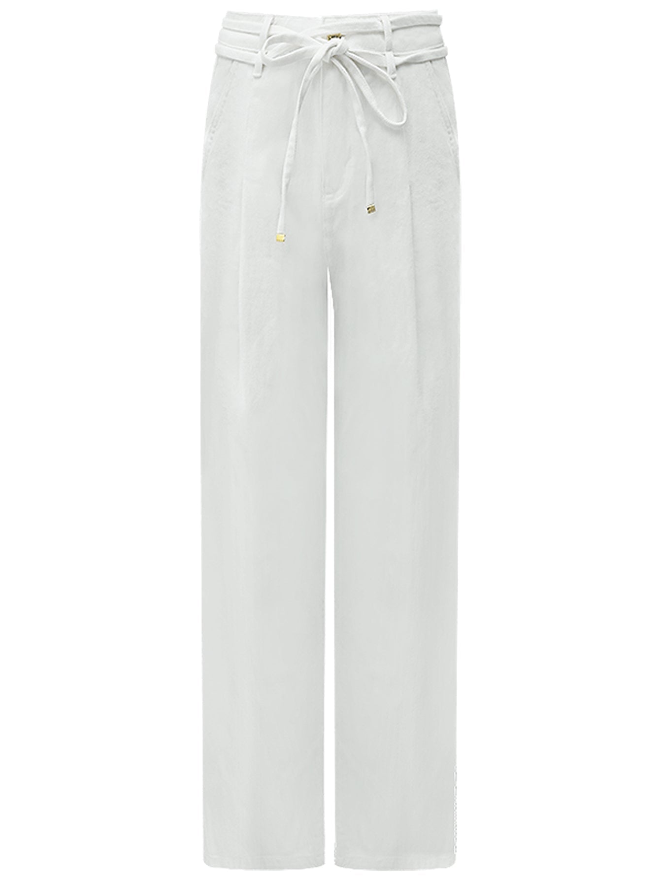 High-Waist White Wide-Leg Jeans-3