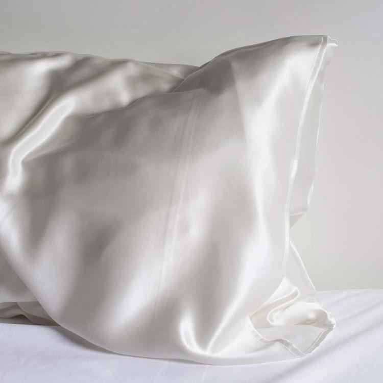 Queen Organic Silk Pillowcase - White-3