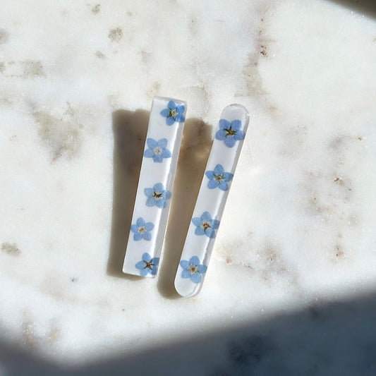 Barrette à cheveux - Myosotis
