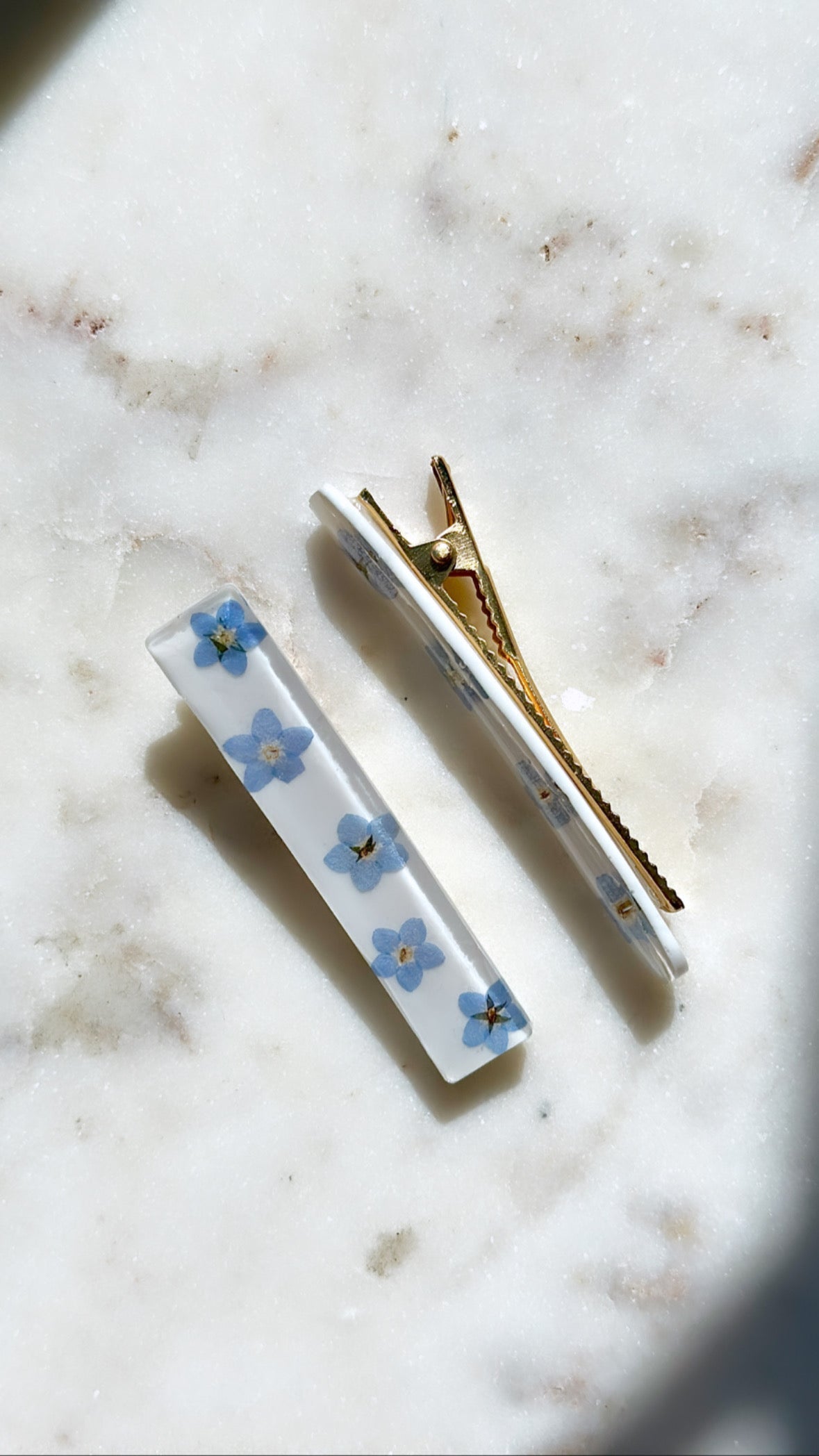 Barrette à cheveux - Myosotis