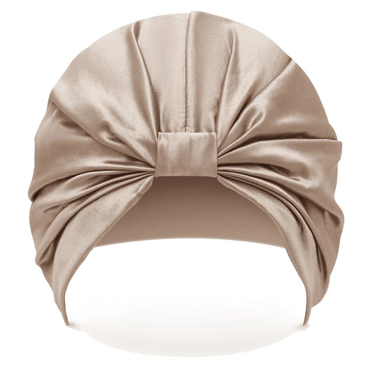 Organic Silk Hair Turban - Champagne-0
