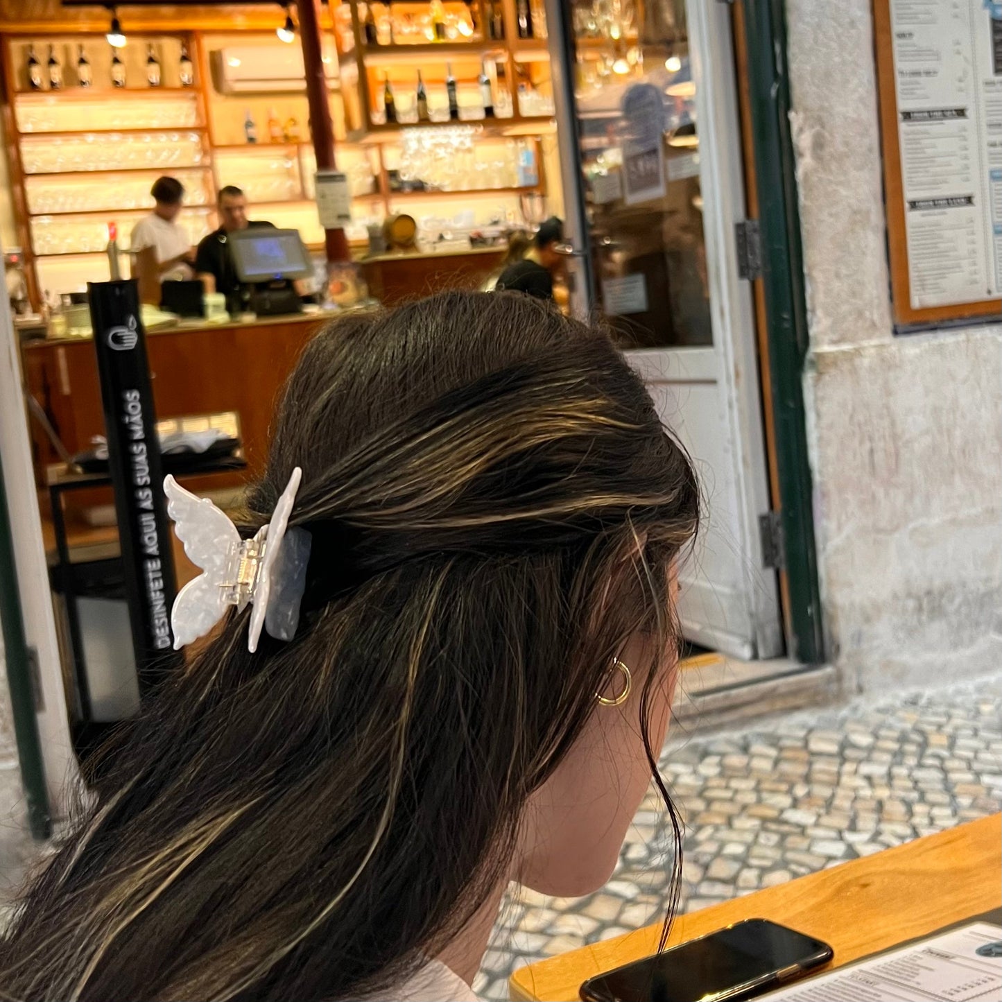 Ecofriendly Acetate Butterfly Claw - Cloud White-2