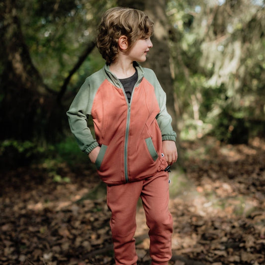 Kids Bamboo Fleece Bomber Jacket-0