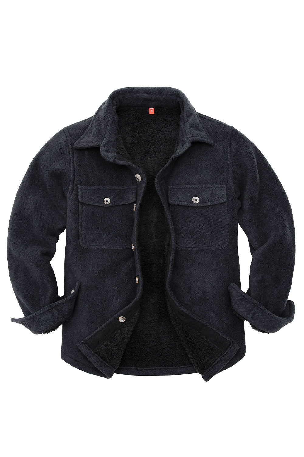 Boys Sherpa Lined Buffalo Plaid Fleece Button Down Shirt Jacket-Kids-10