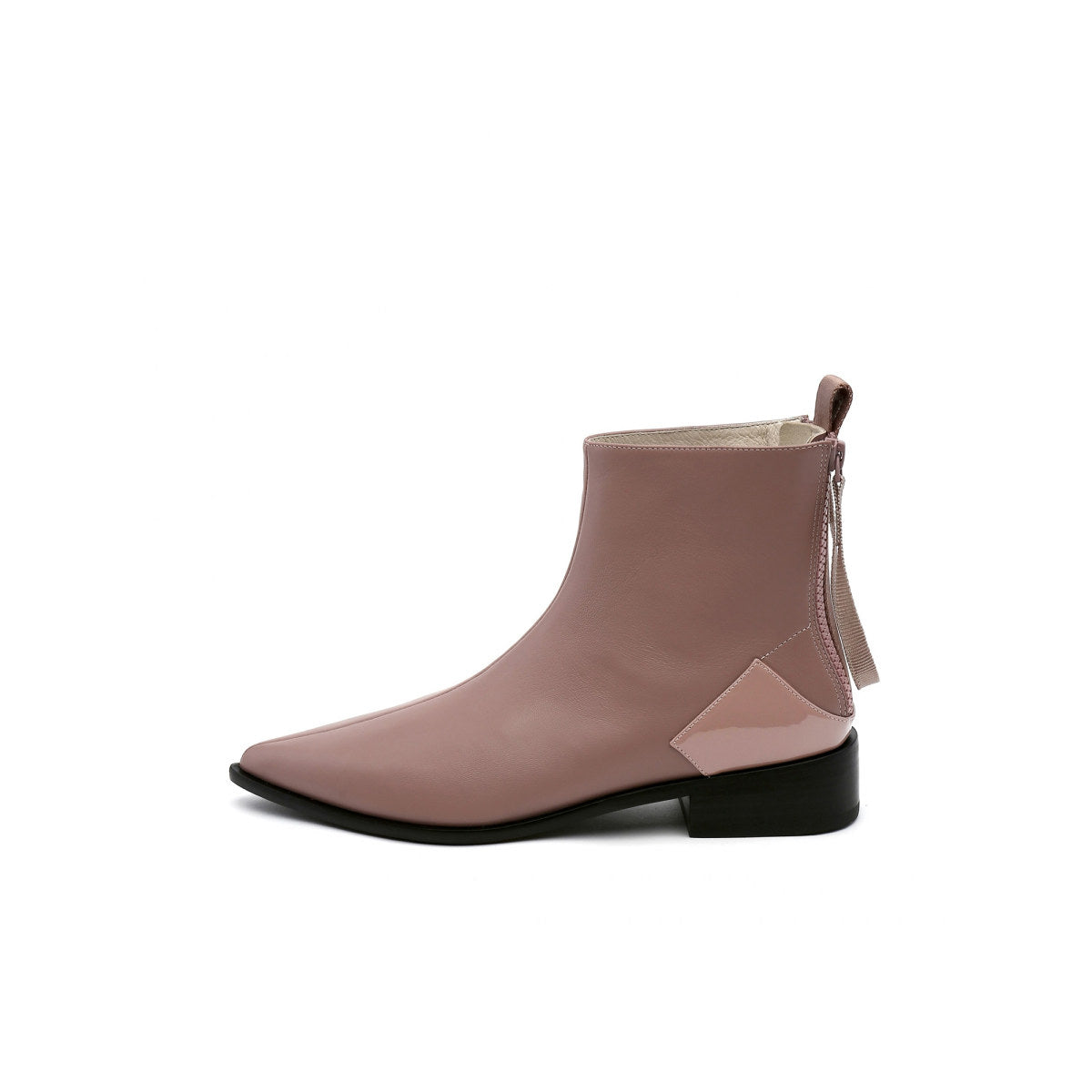Leather Back-Zip Walking Boots-5