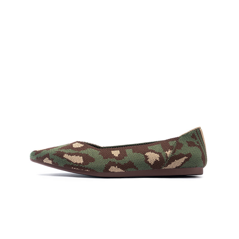Leopard Print Pointed Toe Work Shoes-5