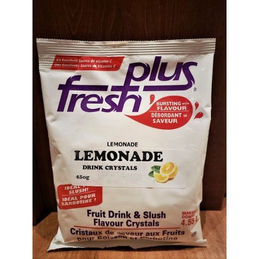 Fresh Plus Lemonade Drink Crystals - Drink and Slush Mix - Lynch - Case ( 12 x 450 grams)-0