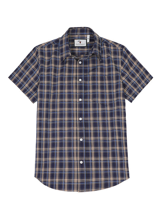 Men's Lightweight Plaid Short Sleeve Shirt-0