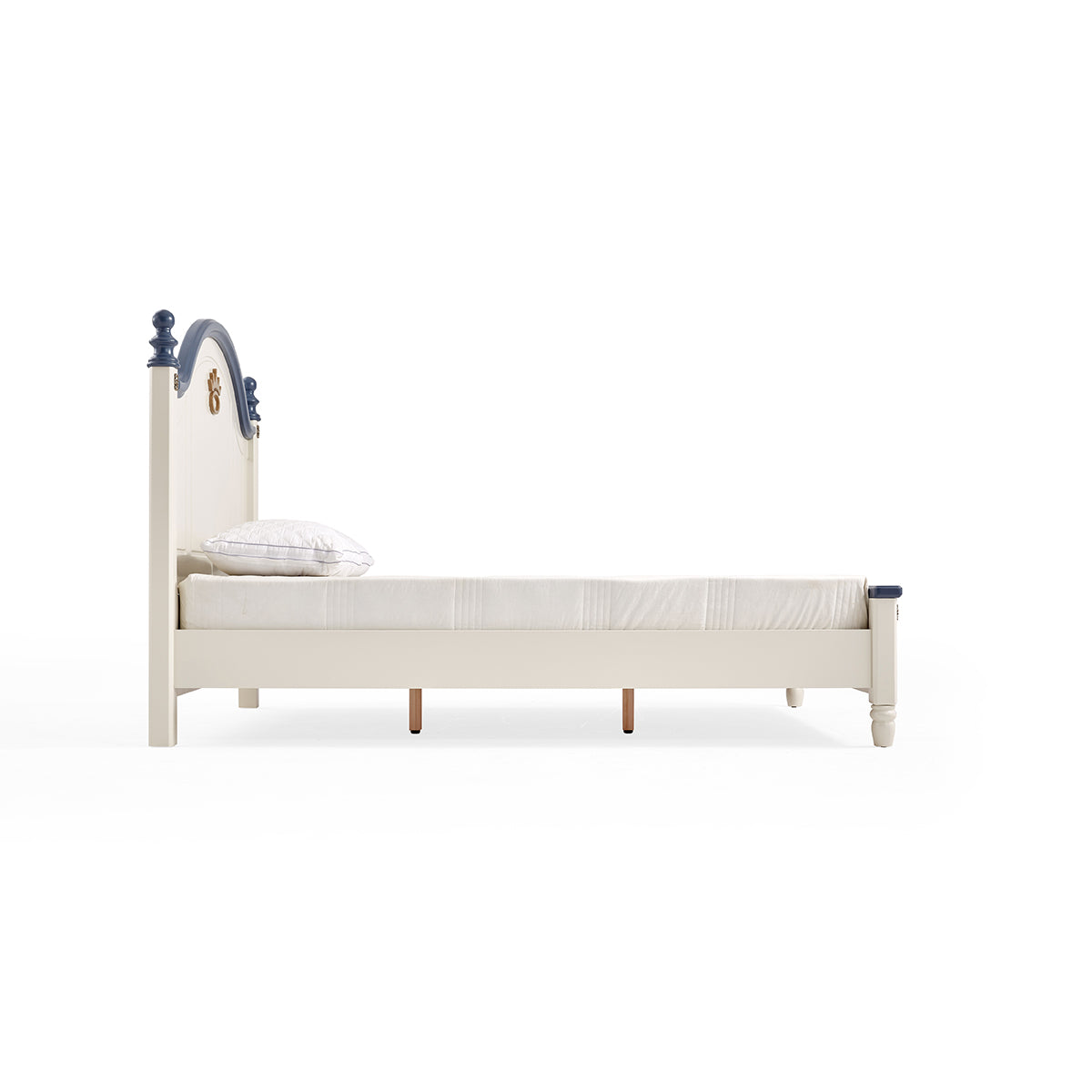 Modern Minimalist Navy Boy Bed with Mattress-1
