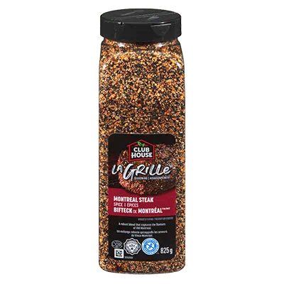 La Grille Montreal Steak Seasoning - Spices and Seasonings - Clubhouse - 825gr. Jar - Case 12 x 825gr. Jars - Canadian Distributor and Supplier-0