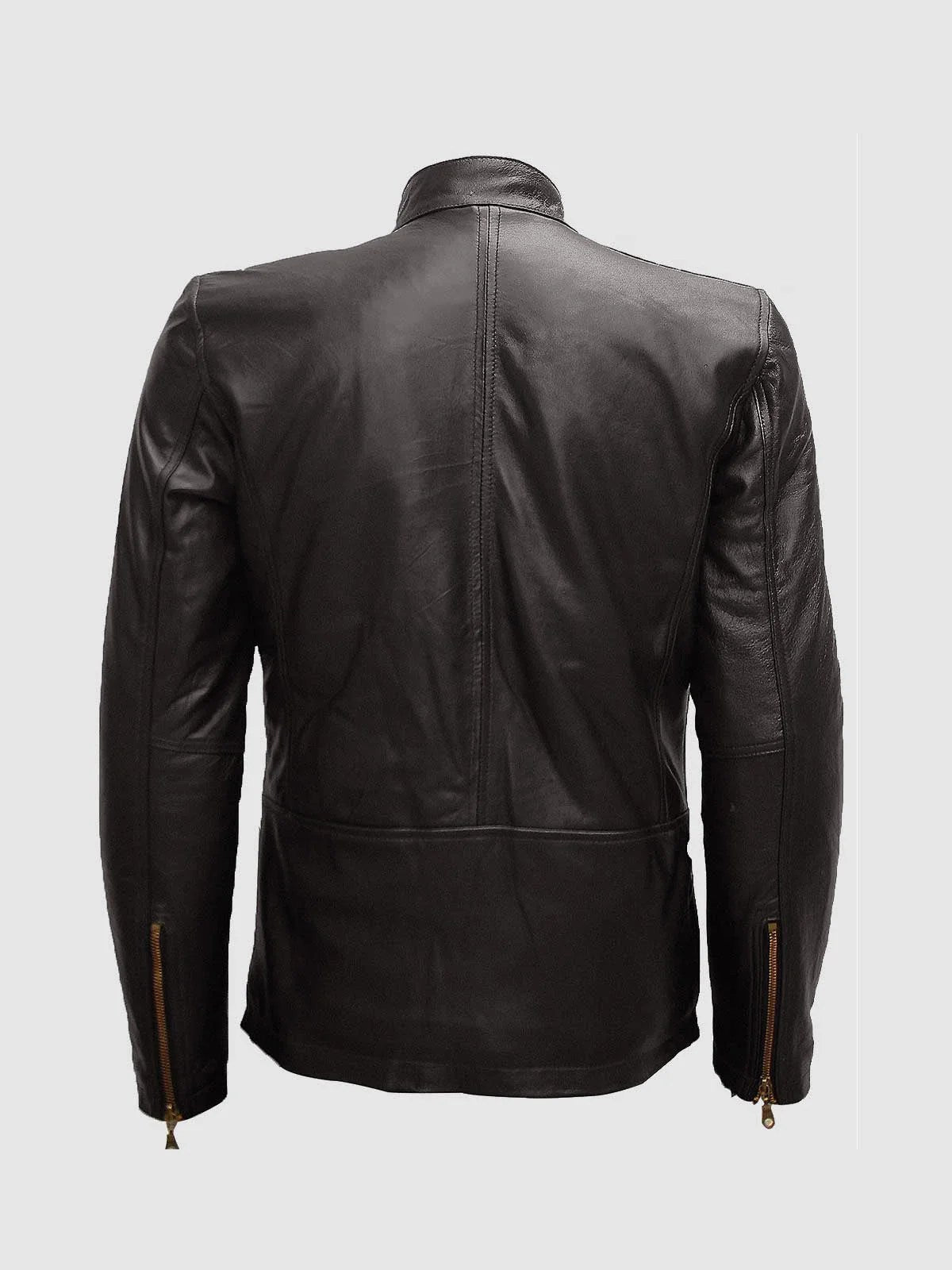 Men's Brown Leather Jacket-1