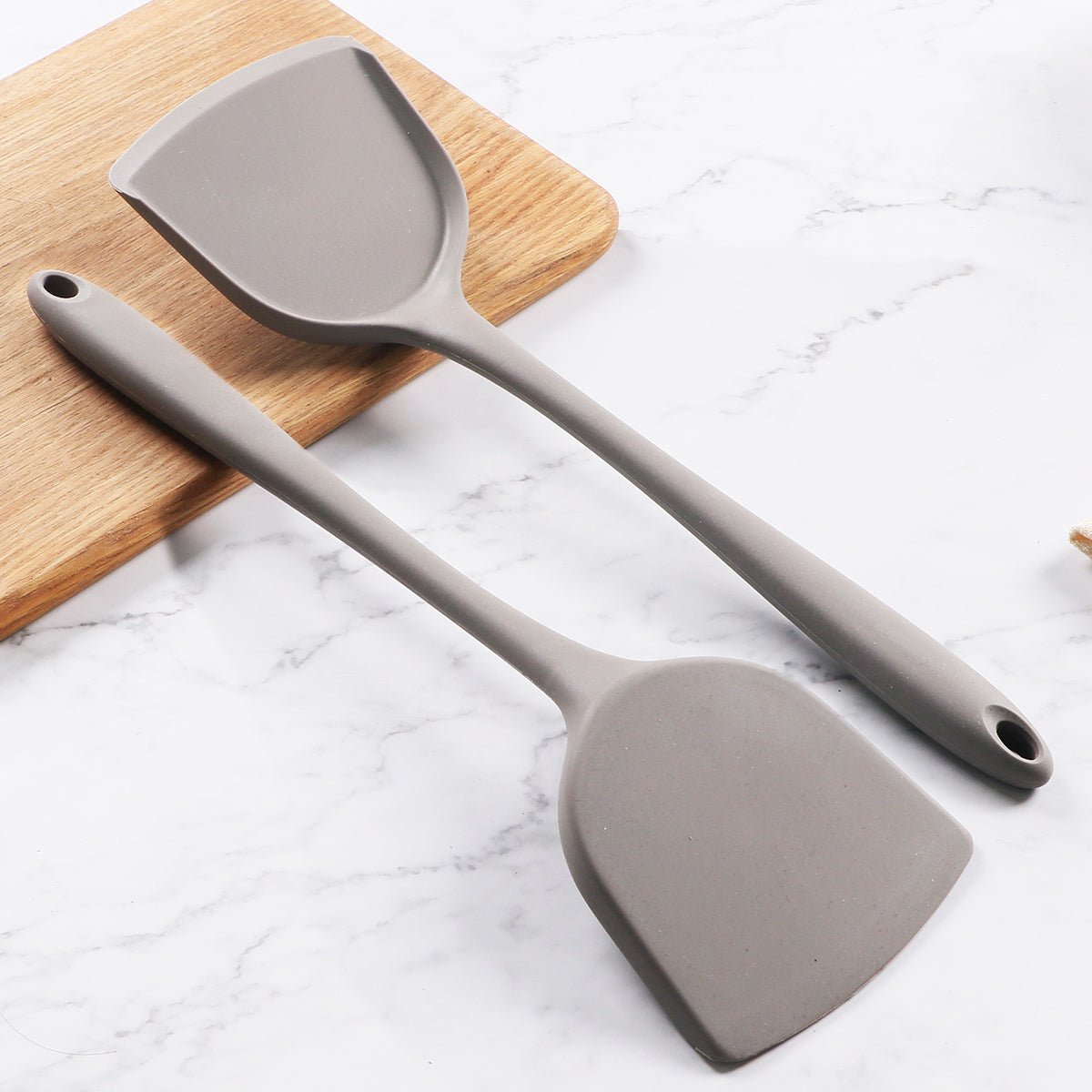 Nordic High Heat Proof Grey Silicone Turner - The Epitome of Kitchen Aesthetics-4