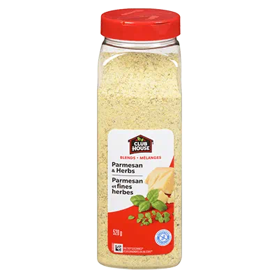 Parmesan & Herb Seasoning - Spices and Seasonings - Clubhouse - 520gr. Jar - Case 12 x 520gr. Jars - Canadian Distributor and Supplier-0