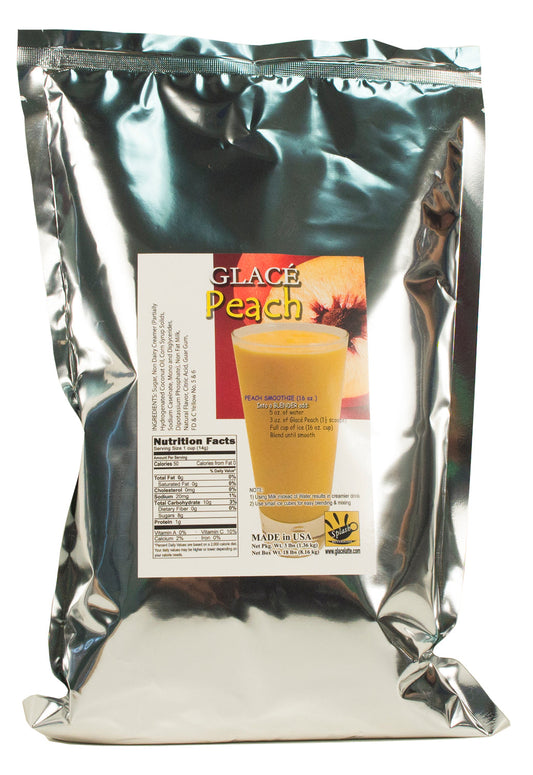 Peach 4 in 1 Mix for Bubble Tea, Smoothies, Lattes and Frappes, 3 lbs. Bag (Case 6 x 3 lbs. Bags) - Made in the USA-0