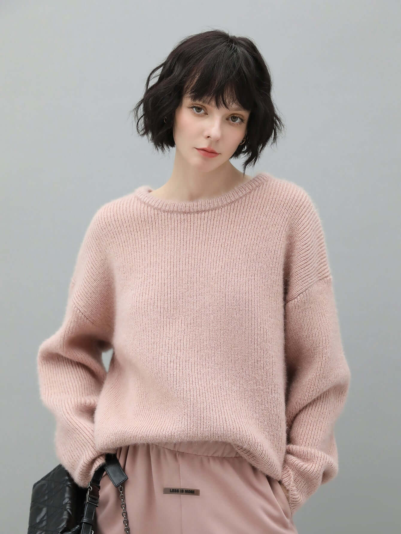 Pink Velvet Knit Top-2