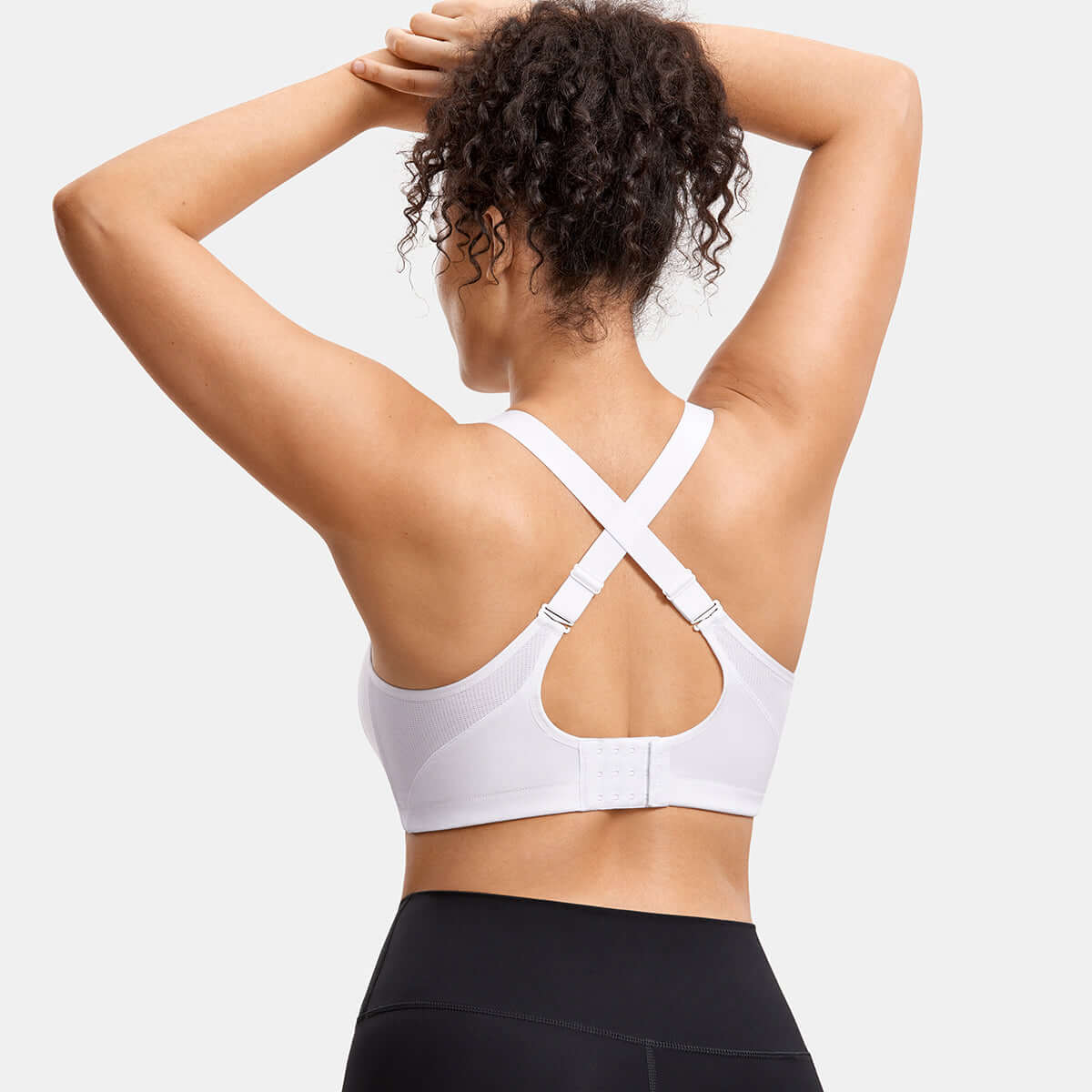 Plus Size High Support Full Coverage Padded White Wireless Bra-2