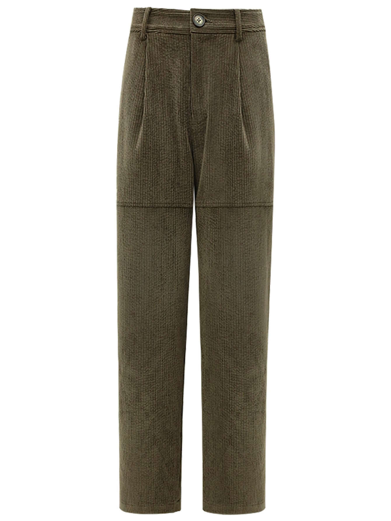 Practical Green Corduroy Pants-3